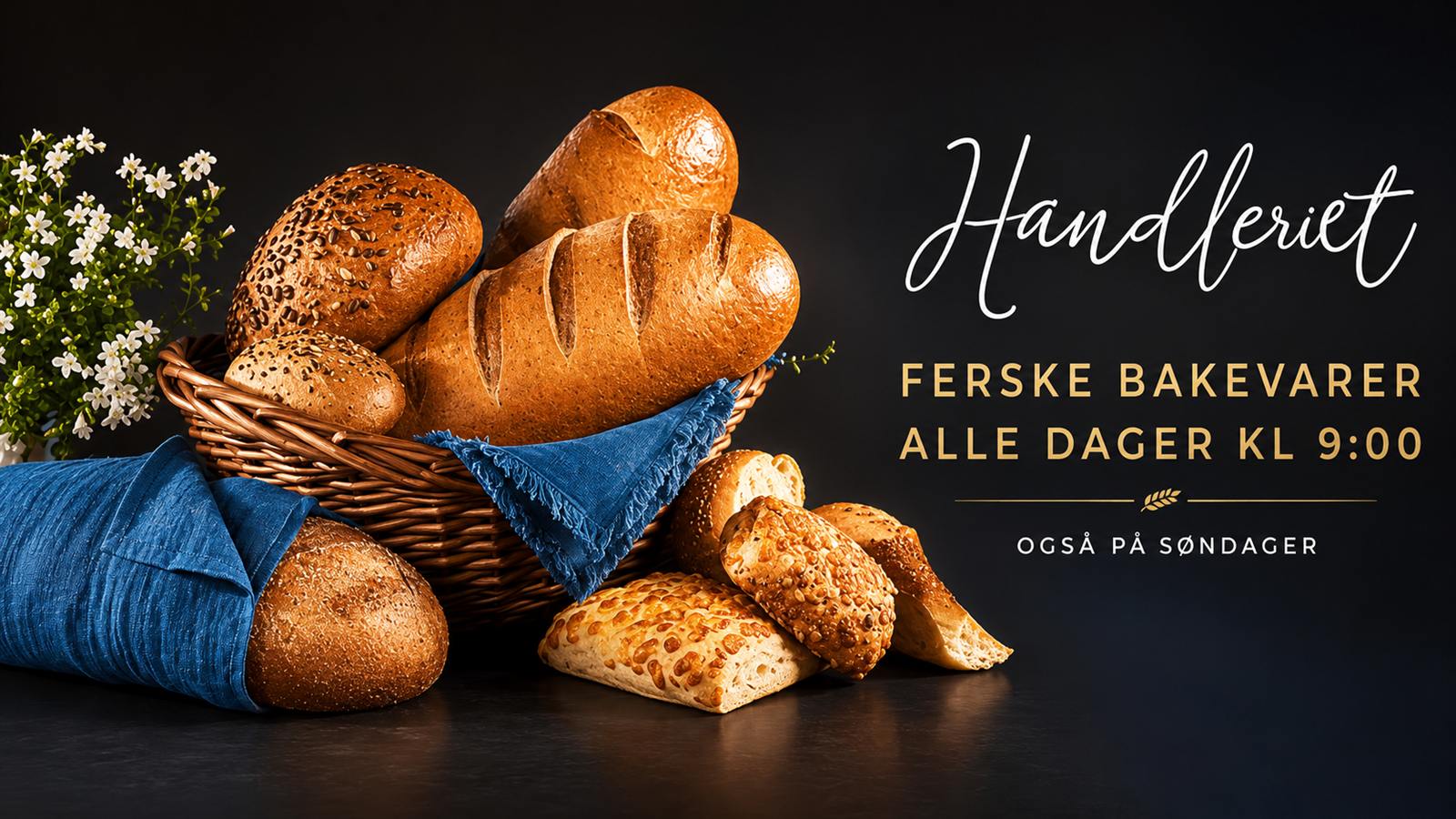 Handleriet – ferske bakevarer alle dager fra kl. 09:00